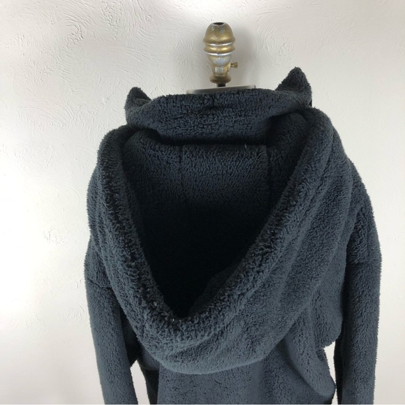 Athleta | Black Fuzzy Fleece Ultra Warm Long Jacket - Picture 8 of 8